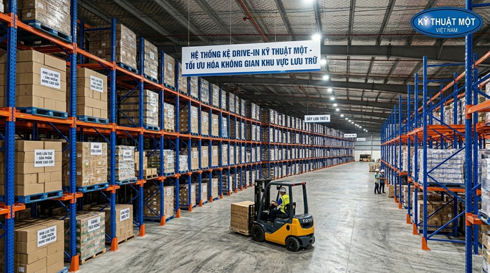 Kệ drive in thực tế cho kho pallet tải trọng lớn