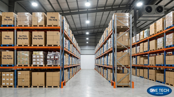 Kệ pallet Selective phù hợp kho nhiều mã hàng cần tiếp cận từng pallet