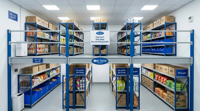 Mẫu kệ sàn mezzanine một tầng tại Lâm Đồng