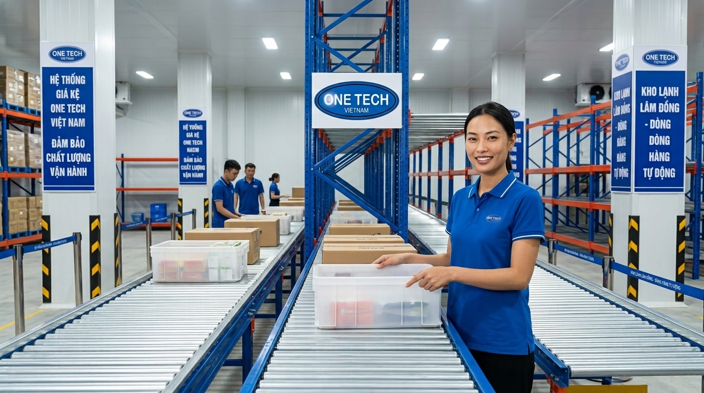 Lắp đặt kệ Flow racks tại Lâm Đồng cho kho hàng và kho lạnh