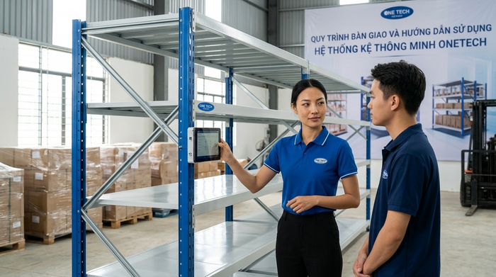 Bàn giao đào tạo vận hành kệ kho thông minh Bàn giao và đào tạo vận hành kệ kho thông minh tại Lâm Đồng