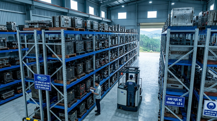 Bố trí kệ khuôn tối ưu mật độ lưu trữ Bố trí kệ khuôn tối ưu mật độ lưu trữ cho kho Lâm Đồng