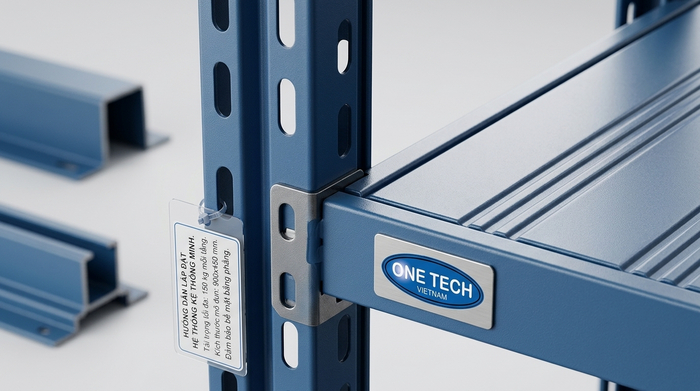 Ảnh cận cảnh các loại thanh V lỗ và mâm kệ được sản xuất
