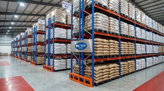 Kệ Double Deep kho cà phê trà Bảo Lộc Kệ Double Deep cho kho cà phê và trà tại Bảo Lộc Di Linh