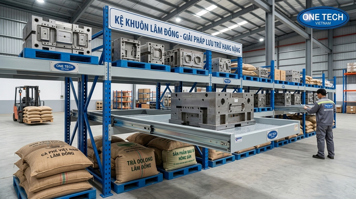 Kệ khuôn cho kho nông sản Đơn Dương Kệ khuôn trong kho nông sản Đơn Dương Lâm Đồng