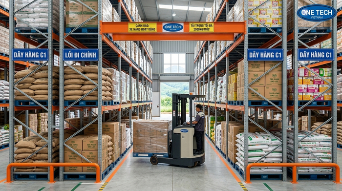 Kệ Selective trong hệ thống kệ kho thông minh Lâm Đồng Kệ Selective cho kho pallet tại Lâm Đồng