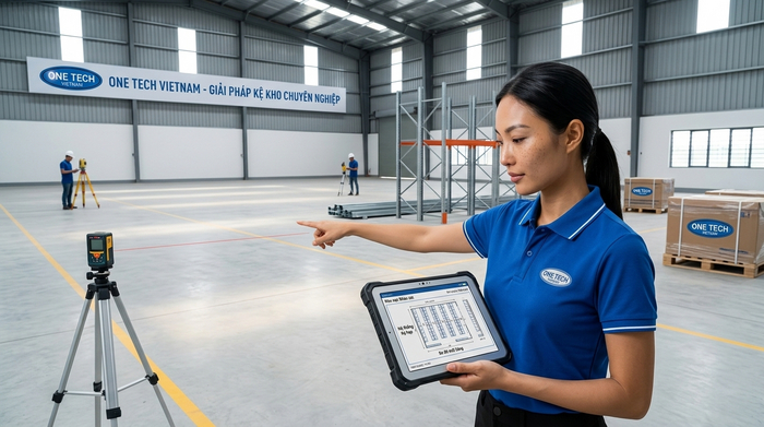 Khảo sát mặt bằng trước khi lắp kệ VNA Khảo sát kho trước khi lắp Kệ Narrow Aisle Lâm Đồng