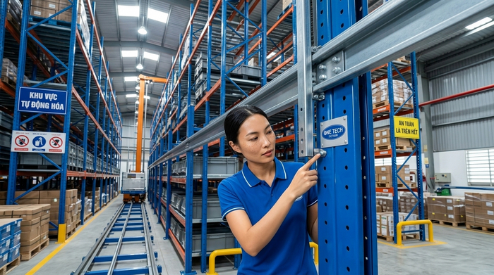 Kiểm tra chất lượng kệ và ray dẫn hướng Stacker-Crane