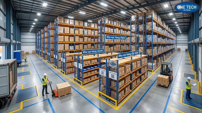 Luồng vận hành kho trung chuyển Lâm Đồng từ nhập hàng đến xuất hàng
