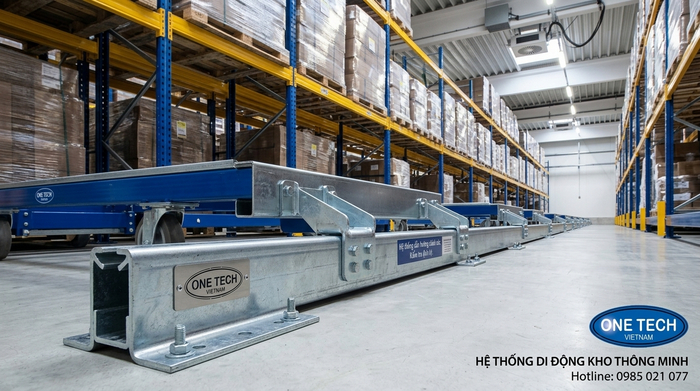 Ray dẫn hướng kệ kho di động trong nhà kho Ray dẫn hướng kệ kho di động Lâm Đồng cần lắp đặt chính xác trên nền kho