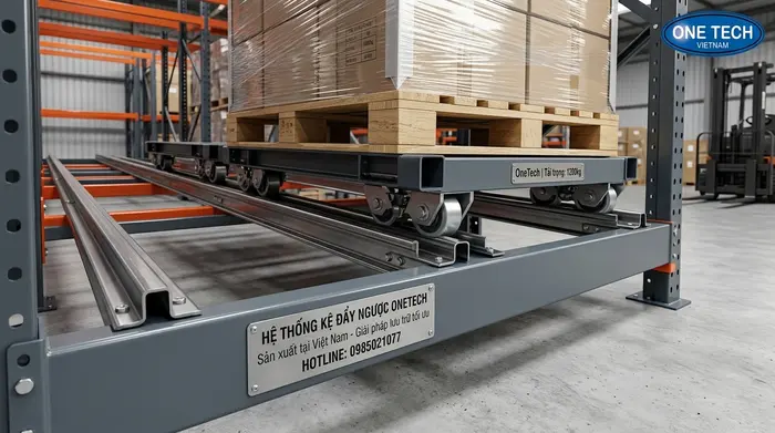 Ray trượt kệ đẩy lùi Push Back Ray trượt của kệ đẩy lùi Push Back cho pallet