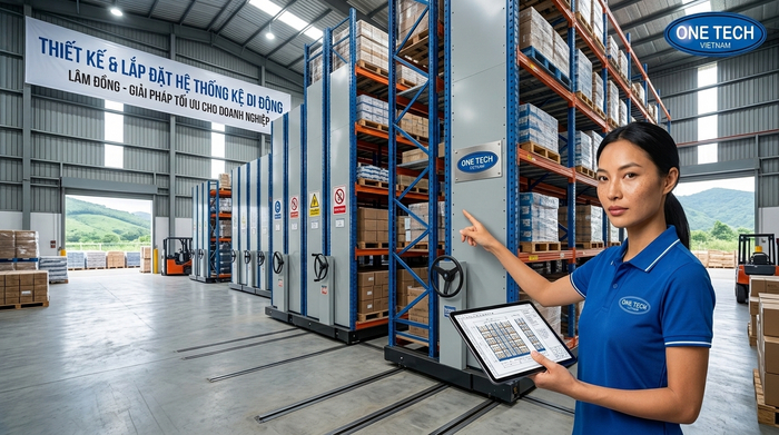 Tư vấn kệ kho di động Lâm Đồng Tư vấn thiết kế và lắp đặt kệ kho di động Lâm Đồng bởi OneTech
