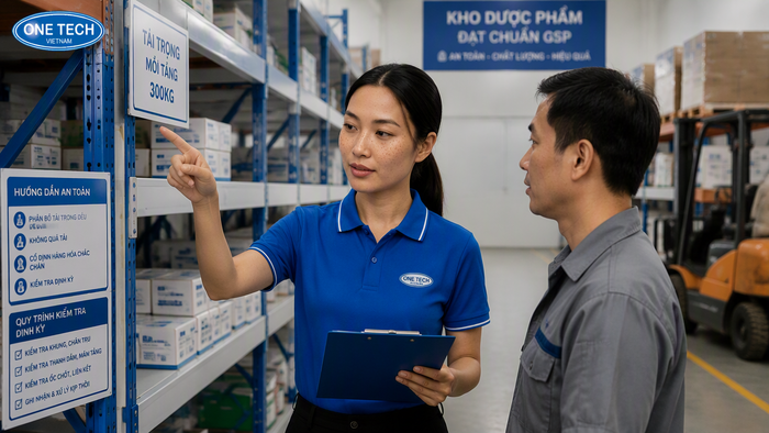 Bàn giao và đào tạo sử dụng kệ kho dược phẩm an toàn