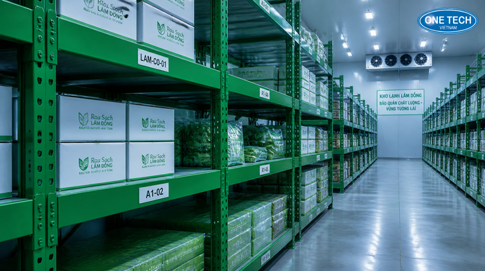 Kệ kho xanh cho logistics Lâm Đồng Kệ kho xanh tối ưu vận hành kho lạnh tại Lâm Đồng