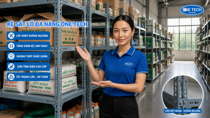 Kệ sắt lỗ đa năng tại Lâm Đồng cho kho nhỏ và kho vật tư