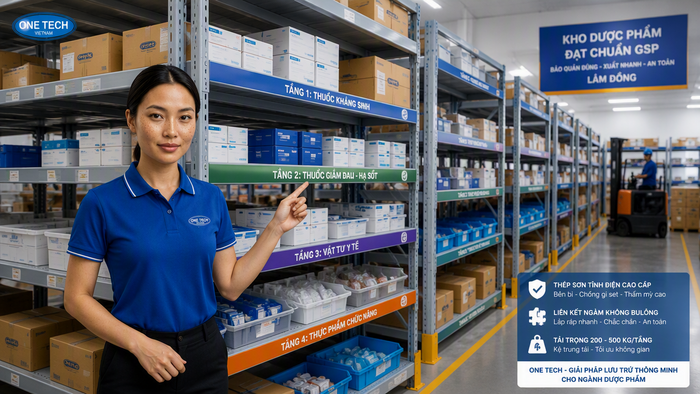 Kệ trung tải thép cho kho dược phẩm Lâm Đồng