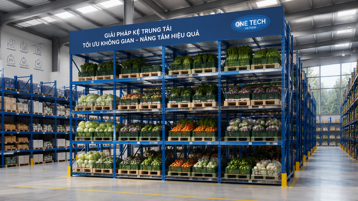 Kệ xếp chồng bảo quản rau củ Đà Lạt