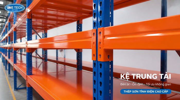 Kết cấu kệ tải trọng nhẹ sơn tĩnh điện Kết cấu kệ tải trọng nhẹ bằng thép sơn tĩnh điện