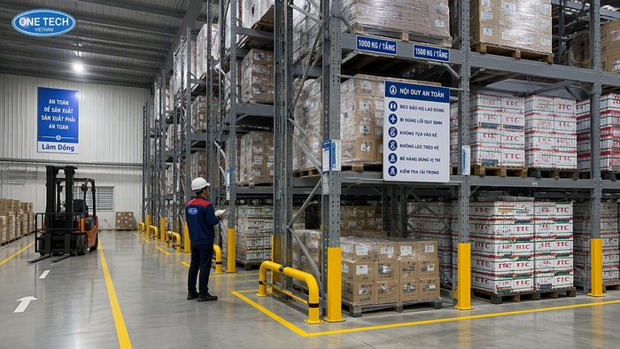 Thiết bị an toàn kho hàng cho hệ thống kệ tại Lâm Đồng