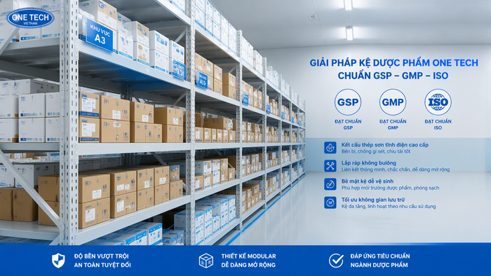 Tiêu chuẩn kệ kho dược phẩm theo GSP GMP và ISO