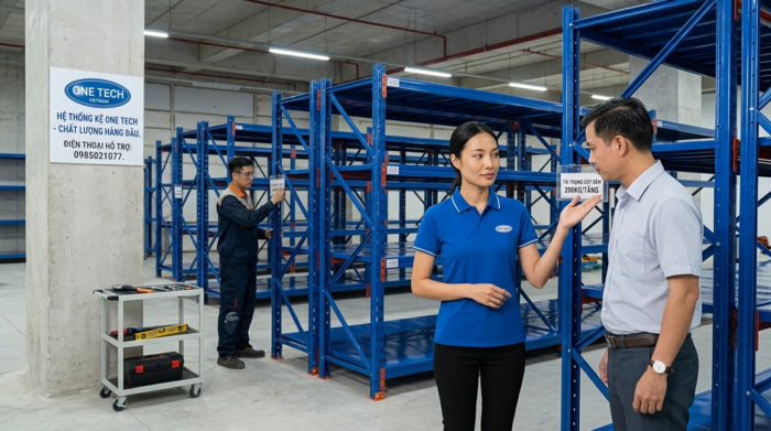 Bàn giao kệ trung tải an toàn cho kho hàng tại Lâm Đồng