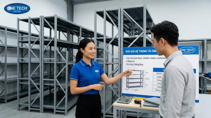 Báo giá kệ trung tải giá rẻ Lâm Đồng theo kích thước kho