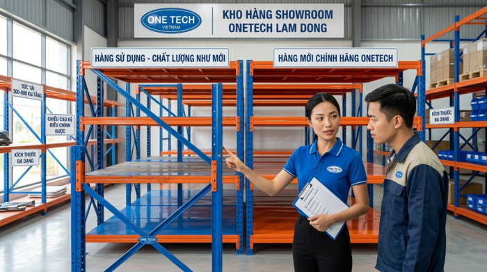 Kiểm tra kệ thanh lý cũ như mới tại Lâm Đồng trước khi mua